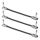 3Pcs 15Cm/ 6In 6.35Mm Male Guitar Effect Pedal Instrument Patch Cable 1/4 I