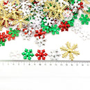 200Pcs Rainbow Sequin Snowflake Embellishments for Christmas Clothes Jewelry