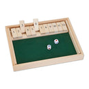 Wooden Shut the Box 12 Dice Game Board ,Wooden Board Game with Dice for the M2Z8