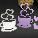 Excellent Love Heart Coffee Cup Shape Cutting Dies Carbon Steel Stenc 3C