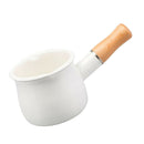 Enamel Sauce Soup Pan Saucepan Non Stick Chocolate Melting Pot Kitchen White
