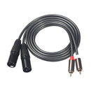 Dual RCA to Dual XLR Stereo Audio Interconnect Cable Patch Cable Cords - 5 ft