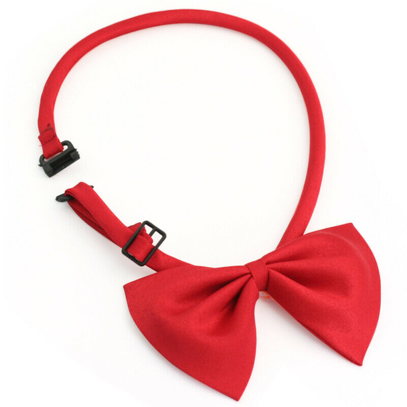Charm Dog Cats Bow Tie Necktie Dog-Collar Dog Jewelry Clip On Collar Bow Tie Red
