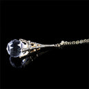 New Womens Paris Eiffel Tower Transparent Crystal Ball Pendant Long Necklace lia