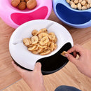 Creative Lazy Fruit Plate Double Layer Plastic Candy Seeds Peel Dish Storag S8W4