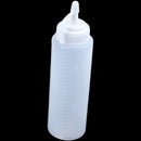 5X(180cc White Plastic Squeeze Bottle Oil Sauce Dispenser Nozzle Cap AttachQ5Y5)