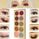Diamond Glitter Eyeshadow Sequins MakeUp Cosmetic Pressed 10 Palette Colors Z6L2
