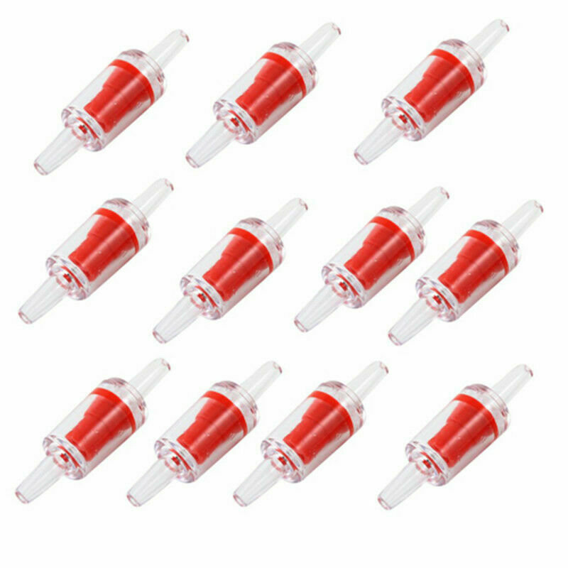 10pc One Way Fish Tank Aqaurium Non Return Valve In Line Pump For 4mm Tube A8G0.