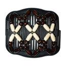 Wooden Beaded Double Hair Comb Clip Stretchable Women Accessories Girls Hai J8R2