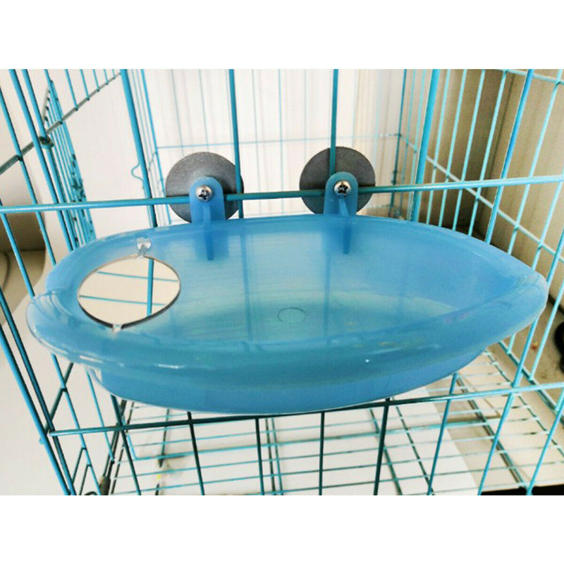 1pc Bird Water Bath Tub For Pet Bird Cage Hanging Bowl Parrots Parakeet Birdbath