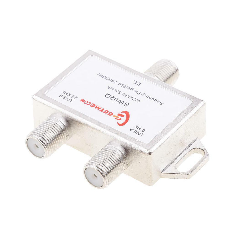 2x1 DiSEqC 22KHz LNB Tone Satellite Multi FTA Switch 0/22KHz LNBF Switch