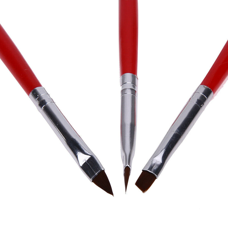 3Pcs Nail Art Painting Pen Set Nail Gel Polish Beauty Nail Polish Pen Tools