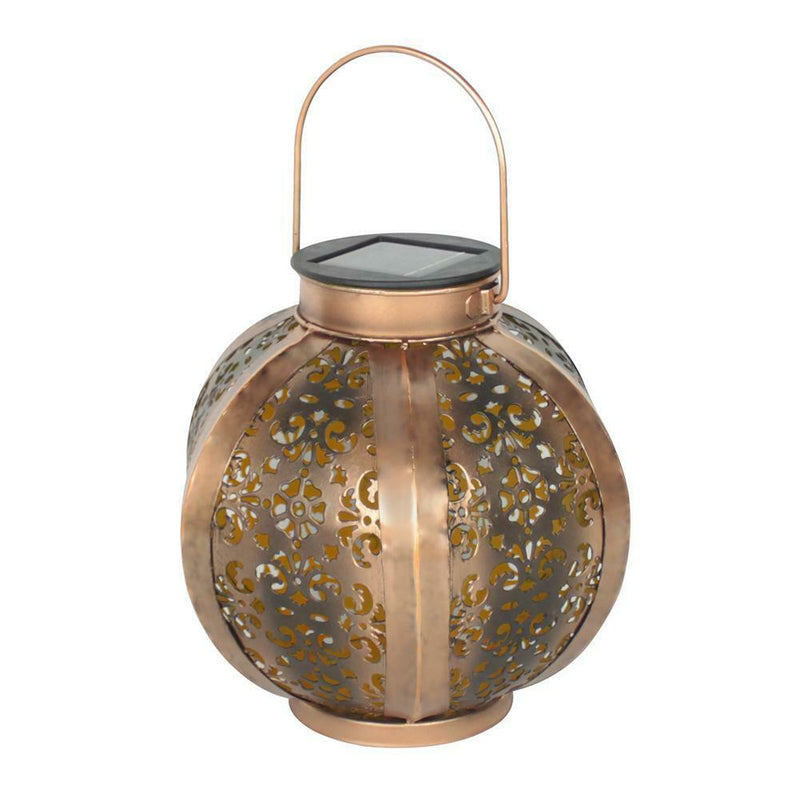 Outdoor Lighting Solar Power LED Hanging Hexagonal Garden Yard Light Lamp A