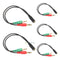 SN9F 5 x Stereo 3.5mm Jack 1 Female to 2 Male Headphone Mic Audio Splitter Cable
