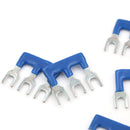 5Pcs TB-1503 15A 3 Postions Pre Insulated Terminal Barrier Strip Blue OZ