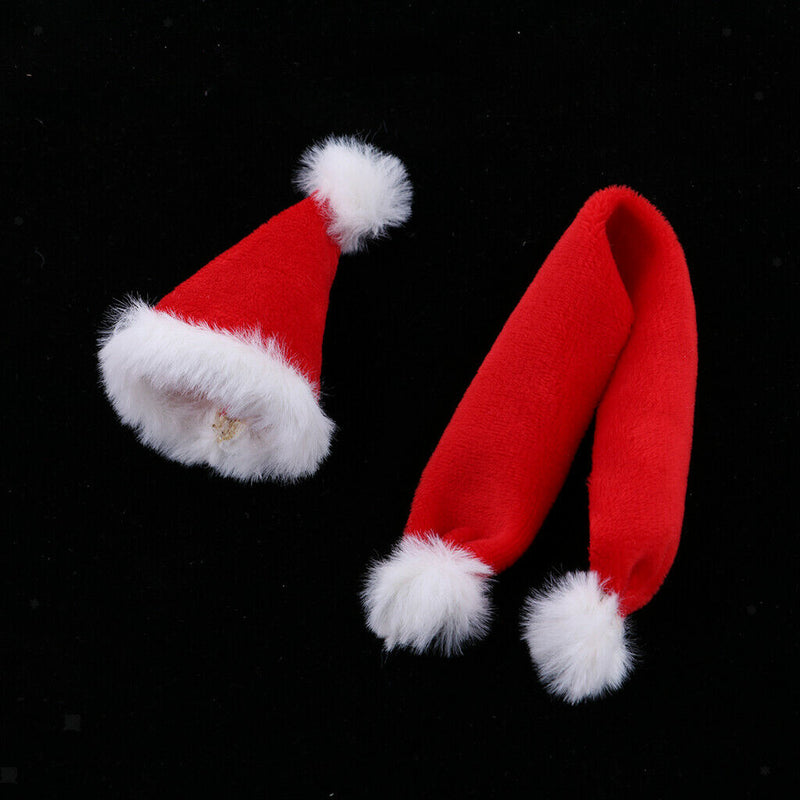 1/6 Scale Christmas Hat & Scarf for Hottoys, CY CG Girl, TTL, Enterbay 12 inch