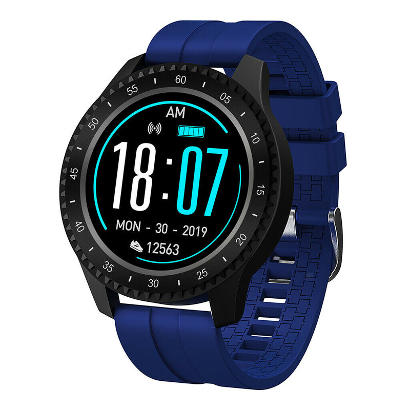 F17 Smartwatch Blood Pressure Heart Rate Monitor Fitness Tracker Blue