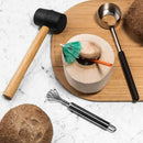 Coconut Opener Set For Young & Mature Coconuts By Coconut Tools For Meat Re