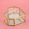 Flip Love Heart Shaped Geometric Glass Jewelry Box Glass Ring Box Exquisite T6N3
