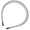 Lady Hairdressing Black Flexible Spiral Metal Hair Band Hoop