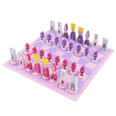 Handmade European Wooden Chess Set with 11 Inch Board and Chess Pieces Pink for