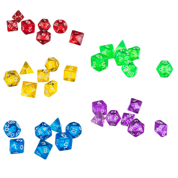14 Pack Red& D4 D6 D8 D10 D12 D20 Dice Set For D&D RPG MTG