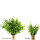 Artificial Shrubs (8-Pack); Faux Plastic Leafy Green Imitation Boxwood Plan V4N4