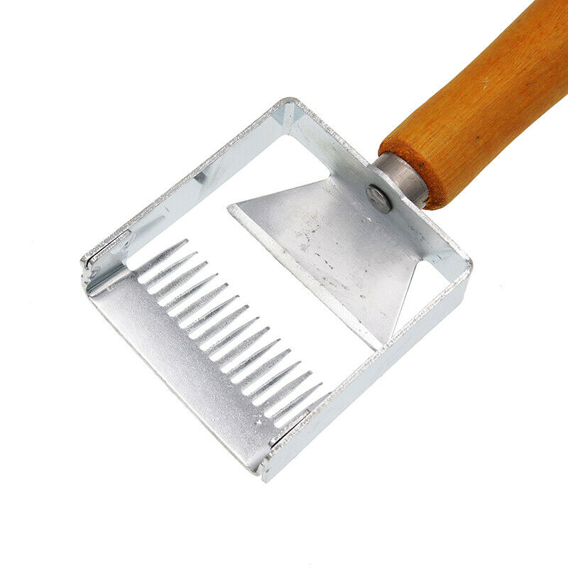 Apiculture Uncapping Fork Iron Honeycomb Honey Scraper Wooden Handle Apicul