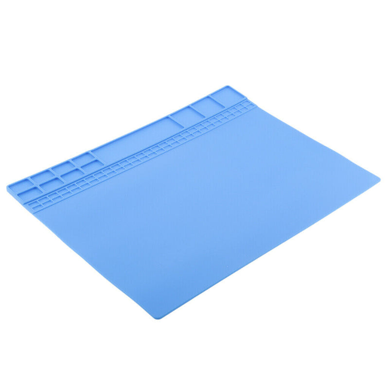 Silicone Heat Mat Insulation Kit Maintenance Desk Soldering Pad  Deep Blue