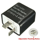 2x Motorcycle 12V 2-Pin Turn Signal LED Flasher Blinker Adjustable Relay