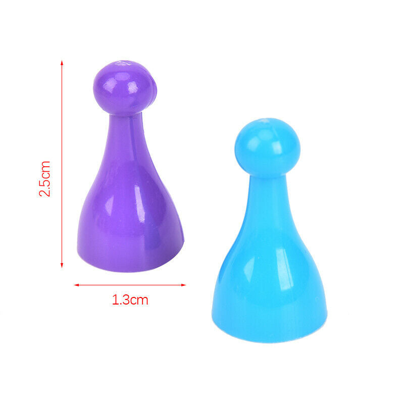 10Pcs Plastic Chess Pawn Pieces Board Card Games Halma Multi-colors Accessorie3C