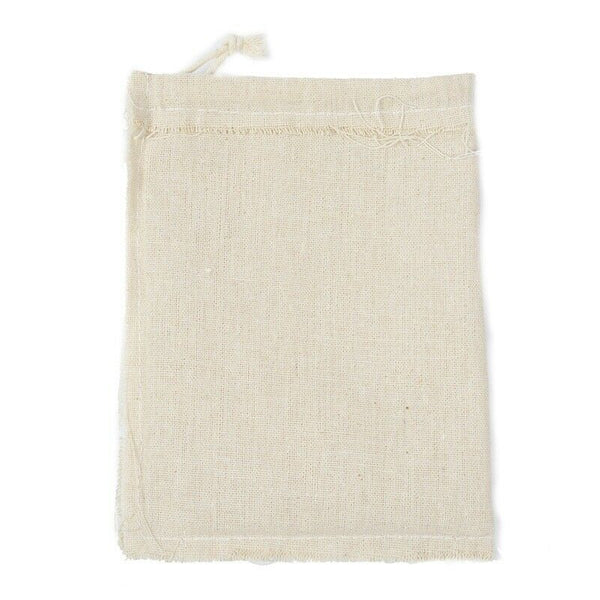 50Pcs Handmade Muslin Cotton and Linen Drawstring Packaging Gift Bags for C G1K9