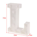 White Large Plastic Marquee Freestanding Alphabet LED Light UP Letters L
