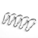 5Pcs Aluminum Screw Lock Carabiner Snap Hook Clip Camping Hiking Outdoor