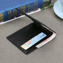 Men PU Leather Zipper Coin Wallets Bifold Woven Pattern Short Purse Bag