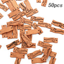Pack Of 50X Wooden Buttons Handmade Tags DIY Sewing Craft 2 Holes Flat Buttons