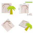 4x Tropical Leaf Silicone Fondant Mould Cake Sugarcraft Decorating Icing Mold