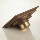 1X(Flower Carved Art Square Bathroom Floor Drain Copper Deodorant Floor Dra