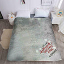 130X160CM Throw Blanket Super Soft Creative Fleece Reversible Snowflake Fla L1V6