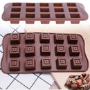 15 Cavities DIY Chocolate Silicone Square Grid Mold Cookie Baking Moulds