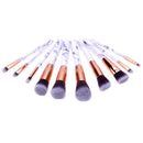 10pcs Marble Makeup Cosmetic Powder Foundation Eyeshadow Lip Brushes Set K1B