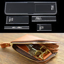 5pcs/set Clear Acrylic Key Bag Pattern Template Tool for Leather Bag Making