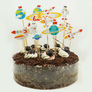 Cake Topper Rocket Cake Insert Card Wedding Birthday Party Supply Decoration OZ
