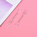30 Pcs Transparent Disposable Plastic Fruit Forks, Forks Bistro Cocktail Forks