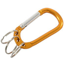 Aluminum Carabiner D-ring Hook 3 Split Clip Keychain Orange W9I4