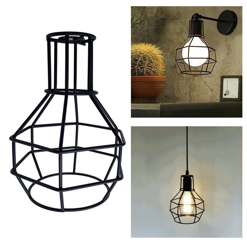 Wire Frame Pendant Light Loft Ceiling Lamp Shade Home Decor Lamp Covers Home Bar