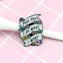 Creative Leaf Flowers Letters Brooch Jacket Badges Christmas Jewelry Gift