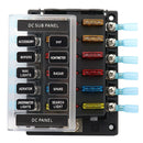 32V 12-Way Blade Fuse Holder Box + 14 Heat Shrink Tube Ring Connector + 16 Fuses