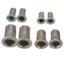 100Pcs Rivet Nut Mixed Zinc Steel Rivnut Insert Nutsert Threaded Case Set JXY