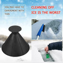 Cone Shaped Scrape Windshield Ice Scraper Funnel Remover (Black 14.5cm)